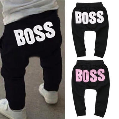 

Toddler Kids Harem Pants Newborn Baby Boy Girls BOSS Trousers Leggings