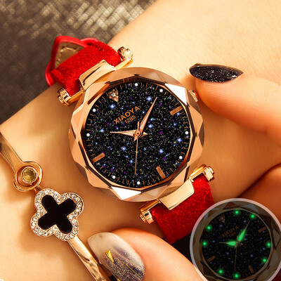 

Womens Watch Female Student Waterproof Fashion Korean Simple Leisure Starry Sky with Quartz Watch