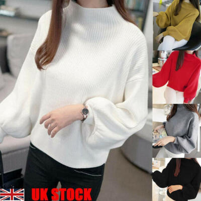 

Women Batwing Sleeve Sweater Blouse Ladies Loose Casual Knit Jumper Pullover Top