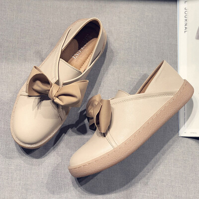

Flat shoes female spring Korean version of bean shoes Joker fairy a pedal leisure loafers