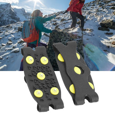 

Greensen 1 Pair 5-Toothed Outdoor Spring Claw Crampons Boots Non-Slip Ski Ice Shoes Cover Accessory