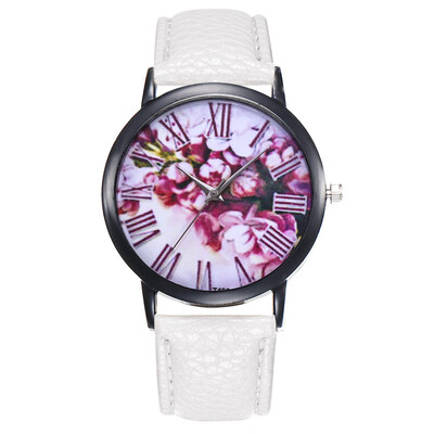 

Womens Watch Printed Flower Print Analog Alloy Watches Causal Quartz Analog Wristwatch relogio masculino Dropshipping &Ff