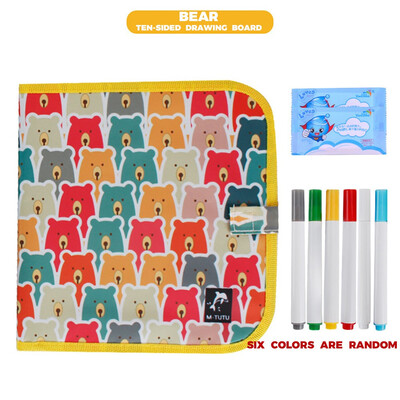 

Siaonvr Portable Soft Graffiti Erasable Drawing Animal Picture Book DIY Drawing Board
