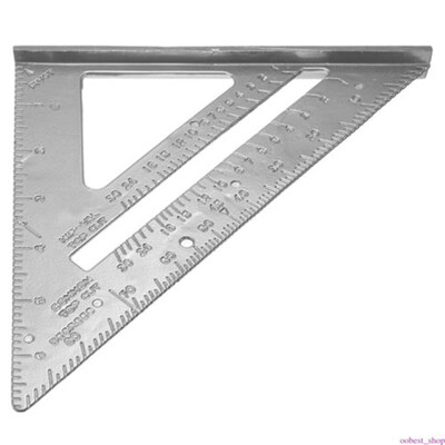 

New Aluminum Alloy Tri Square Speed 7 Triangle Ruler Protractor Miter Framing