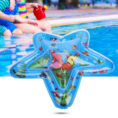

Greensen Star-Shaped Baby Toddlers Inflatable Water Mat Playmat Tummy Time Built-in Floating EVA Toy