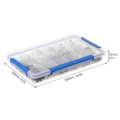 

Transparent Plastic Storage Box Multiple Compartments Slot Hardware Box Organizer Jewelry Tools Electronic Components Container Fi