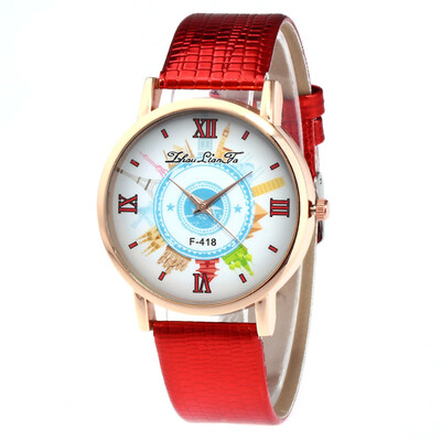 

〖Follure〗Women Fashion Leather Band Analog Quartz Round Wrist Watch Watches