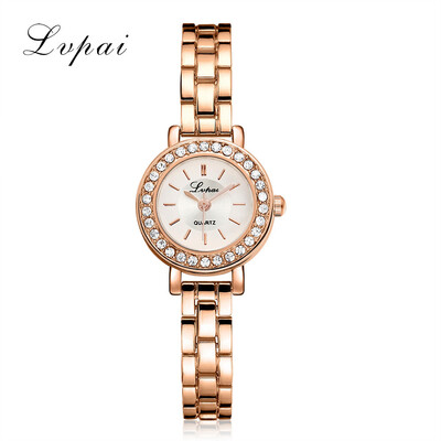 

LVPAI Rhinestone Luxury Female Clock Ladies Dress Watches Steel Quartz Wristwatches Womens Watches reloj femenino 533