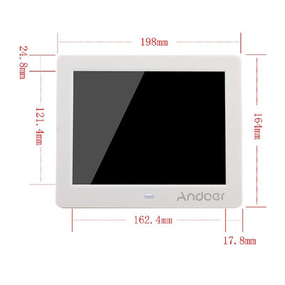 

Andoer 8" HD Wide Screen High Resolution Digital Photo Picture Frame Alarm Clock MP3 MP4 Movie Player with Remote Control Christ
