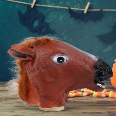 

Greensen Horse Mask Halloween Horse Head Mask Latex Animal Costume Crazy Party Halloween Decor