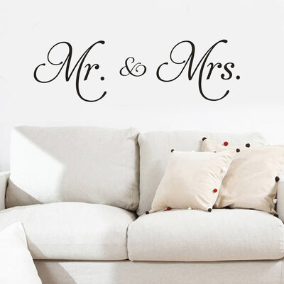 

〖Follure〗Mr Mrs Removable Art Vinyl Mural Home Room Decor Wall Stickers