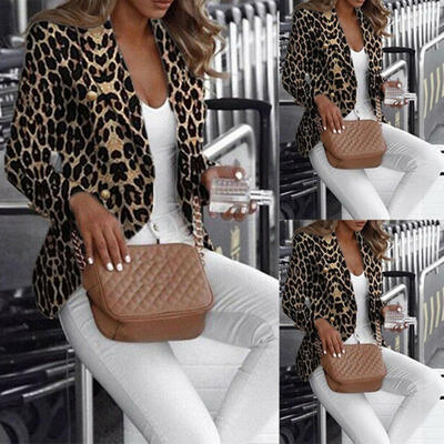 

Women Long Sleeve Slim Fit Blazer Suit Ladies Formal Business Coat Duster Jacket