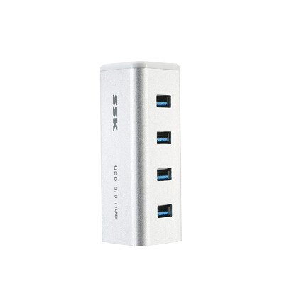 

SSK Highspeed USB 30 4 Ports Aluminum Hub Adapter Converter for Laptop Notebook PC Computer Mac with Power Supply