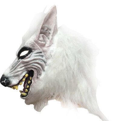 

Wolf Head Mask Creepy Halloween Costume Theater Prop Latex Rubber Novelty Masks latex animal masks