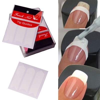 

〖Follure〗10Pcs New French Manicure Nail Art Tips Tape Sticker Guide Stencil Nail Sticker