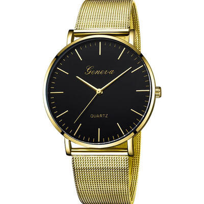 

Relogio Feminino Geneva Women Watches Luxury Mesh Band Stainless Steel Analog Quartz Wristwatch Woman Lady Rose Gold Watch