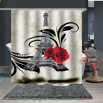 

〖Follure〗Popular Waterproof Shower Curtain With 12 Hooks Printed Bathroom 180x180cm