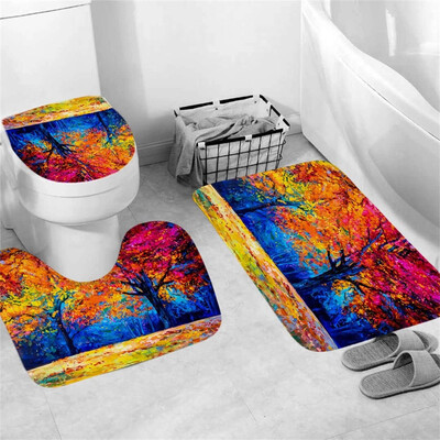 

〖Follure〗Halloween festival 3pcs Non-Slip Bath Mat Bathroom Kitchen Carpet Doormats Decor
