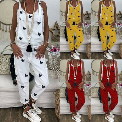 

SUNSIOM Womens Casual Jumpsuit Dungarees Holiday Long Playsuit Trousers Pants
