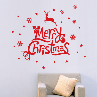 

Toponeto New Year Merry Christmas Wall Sticker Home Shop Windows Decals Decor