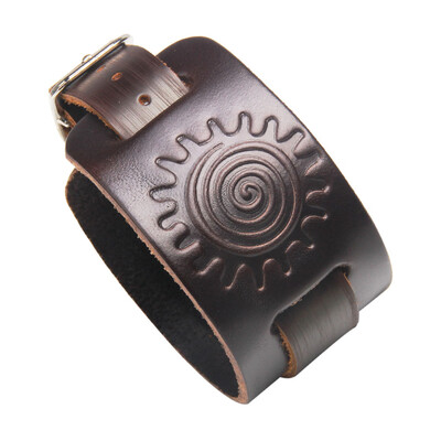 

Scorpion Leather Bracelet Men Double Cuff Bangle Punk Rock Wristband Cowboy Braclet Pulseiras Masculina