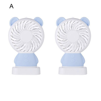 

〖Follure〗2PCS Travel Mini Fan with Life for Camping Personal Battery Operated or USB Powered Handheld Fan Rechargeable