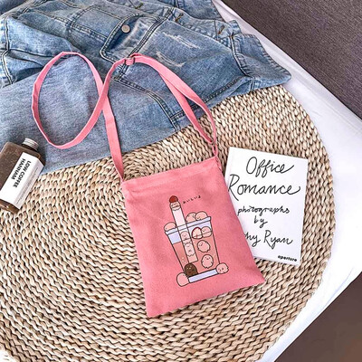 

Tailored Women Funny Canvas Bag Student Shoulder Bag Girls Fashion Casual Crossbody Bag