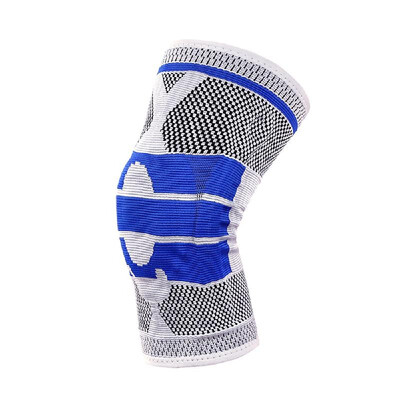

Basketball Support Silicone Padded Knee Pads Breathable Kneepad Protection Blackwhite