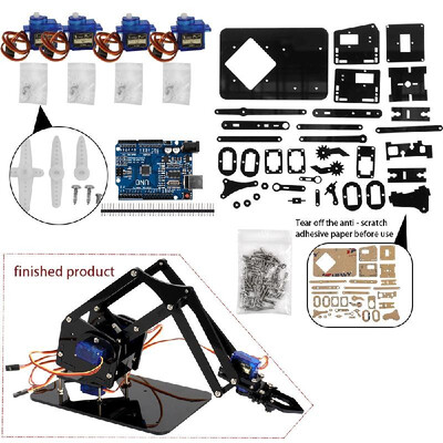 

DIY Robot Hand Mechanical Arm Robotic Claw Set Suitable for SG90 UNO Desktop DIY Kit