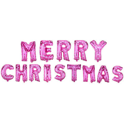 

Merry Christmas Letters Foil Balloon Set Party Festival Decoration