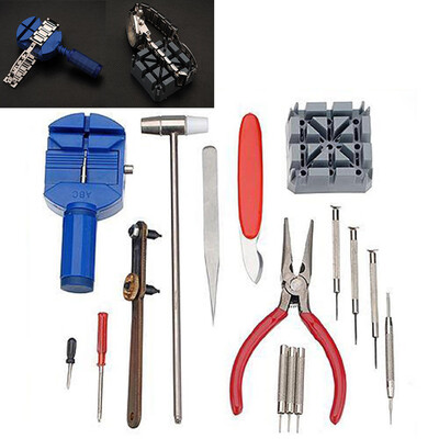 

〖Follure〗16Pcs Repair Tool Combination Tool Watch Change Battery Tool Repair Watch Set