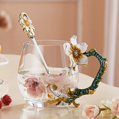 

Joy water cup single crystal water cup with a small fresh water cup gift box