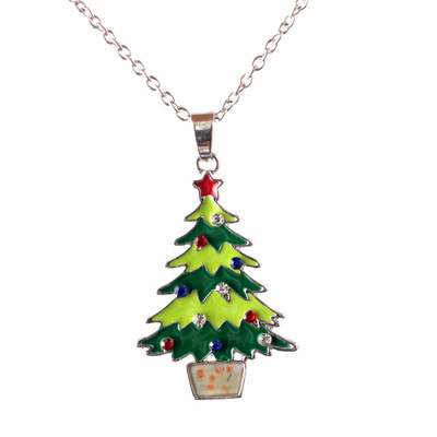 

Vintage Christmas Chic Gifts Santa Claus Snowman Charm Lovely Chain Necklace