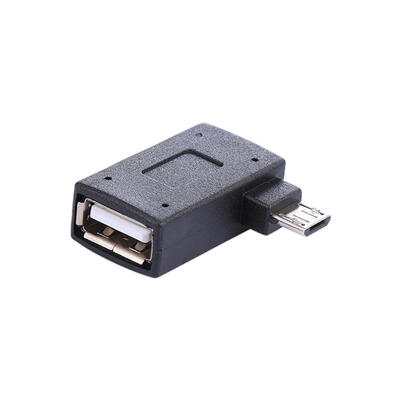 

90 Degree USB 20 OTG Host Adapter Connector Converter with Micro USB Power