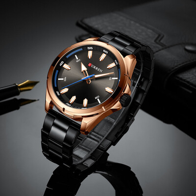 

Gobestart Waterproof Large Dial Watch Mens Casual Fashion Steel Belt Large Dial Watch