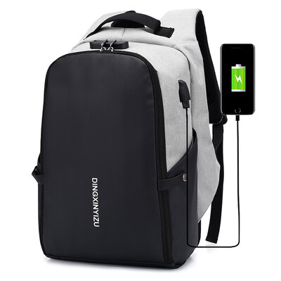 Fashion sports mens anti-theft computer backpack USB charging backpack