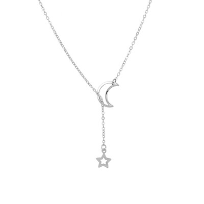 

Stylish Moon Star Chain Necklace Pendant Jewelry Decor Ladies Gift Adjustable Jewelry Necklaces