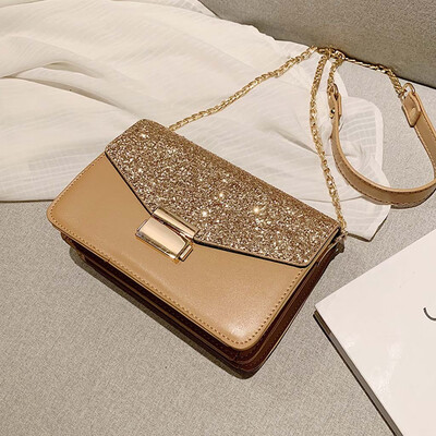 

Tailored Women 2019 Sequins Fashion Shoulder Messenger Bag Simple Small Square Bag
