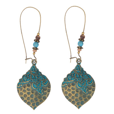 

Multiple Flower Leaf Spider Vintage Green Alloy Hanging Dangle Drop Earrings with Stone for Women Jewelry Accessories