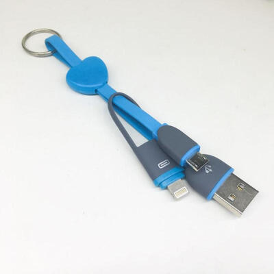 

2 In 1 Keychain Charger Creative Micro USB Lightning Charging Cord