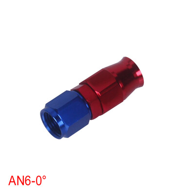 

Tailored AN -6 AN6 STRAIGHT Stealth Blue & Red Teflon Hose Fitting