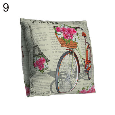 

Bicycle Flower Double-sided Print Pillow Case Cushion Cover Sofa Bed Car Decor