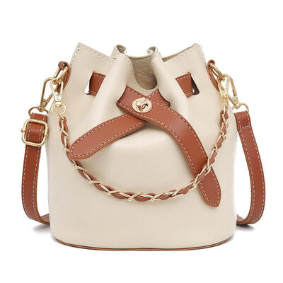 

2pcsset Hit Color Shoulder Handbags PU Leather Women Crossbody Bucket Bags
