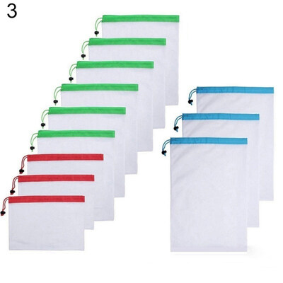 

6912Pcs Reusable Grocery Bags Drawstring Mesh Vegetable Fruit Storage Pouch