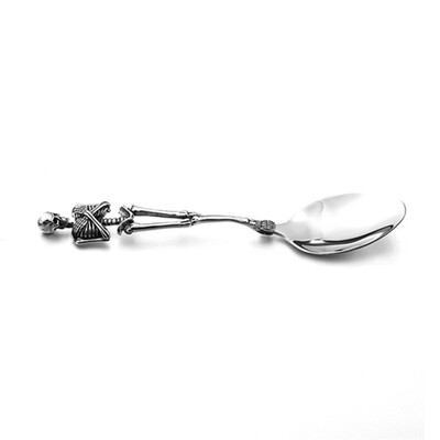 

Titanium steel Fork&Spoon new design for kitchen&home Skull shape Picnicdinnerlunch supplies