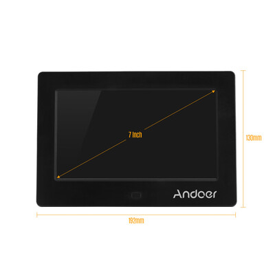 

Andoer 7 Inches LED Digital Photo Frame Desktop Electronic Album 1024600 High Resolution Supports Music 1080P Video Player Clo