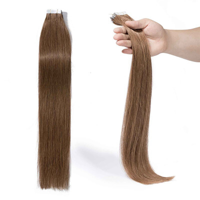 

Tape in Human Hair Extensions Highlight Balayage Long Straight Seamless Skin Weft Glue in Hairpieces Invisible Double Sided Tape