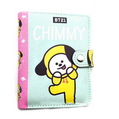 

Snap Button Wallet PU Wallet Cosmetic Bag Two Fold Storage Bag Handbag Coin Bag Cartoon Image Gift