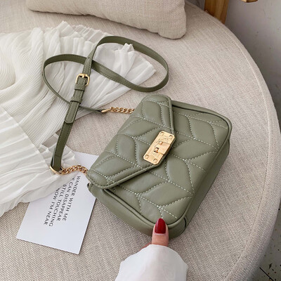 

French small crowdsourcing womens bag 2019 new texture fashion messenger bag shoulder chain small square bag