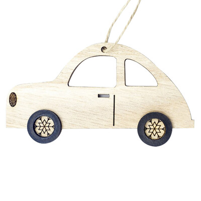 

Siaonvr Christmas Decorations Wooden Painted Car Decoration Pendant